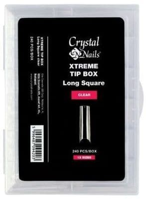 Xtreme Tip Box - Long Square Clear (240pcs)