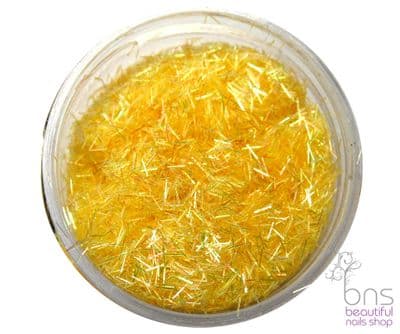 Yellow sliced glitter -aqua