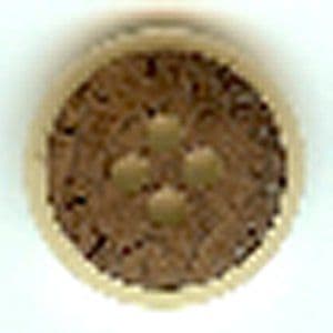 Brown & Cream Button B300065