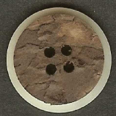 Cream & Wood Effect Button B100052
