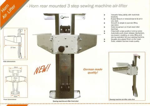 Horn Rear Mounted 3 Step Push Down Release Air Lifter