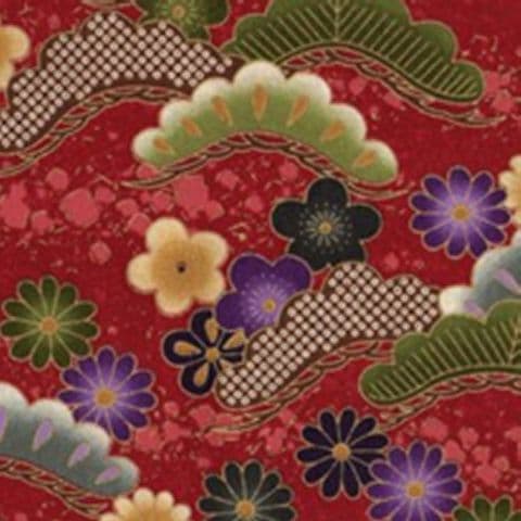 Kiyomi Collection Kiyo - 05 Red 1" wide Straight Binding
