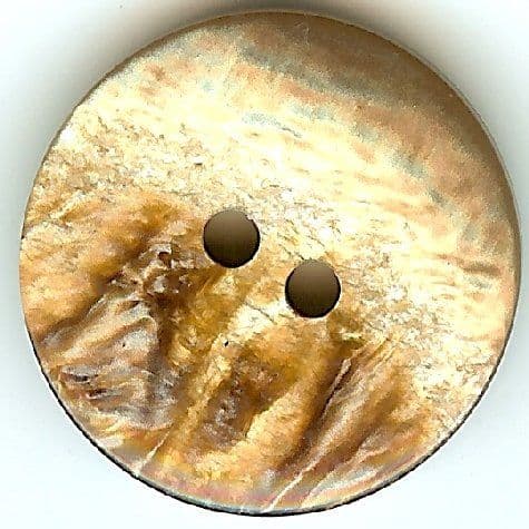 Light Brown & Gold Button B100087