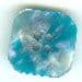Pearly Turquoise Button B200061