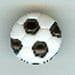 White & Black Football Button B200057