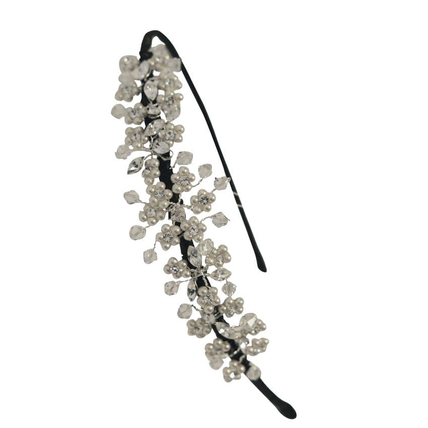 Amanda dainty lace inspired side bridal tiara