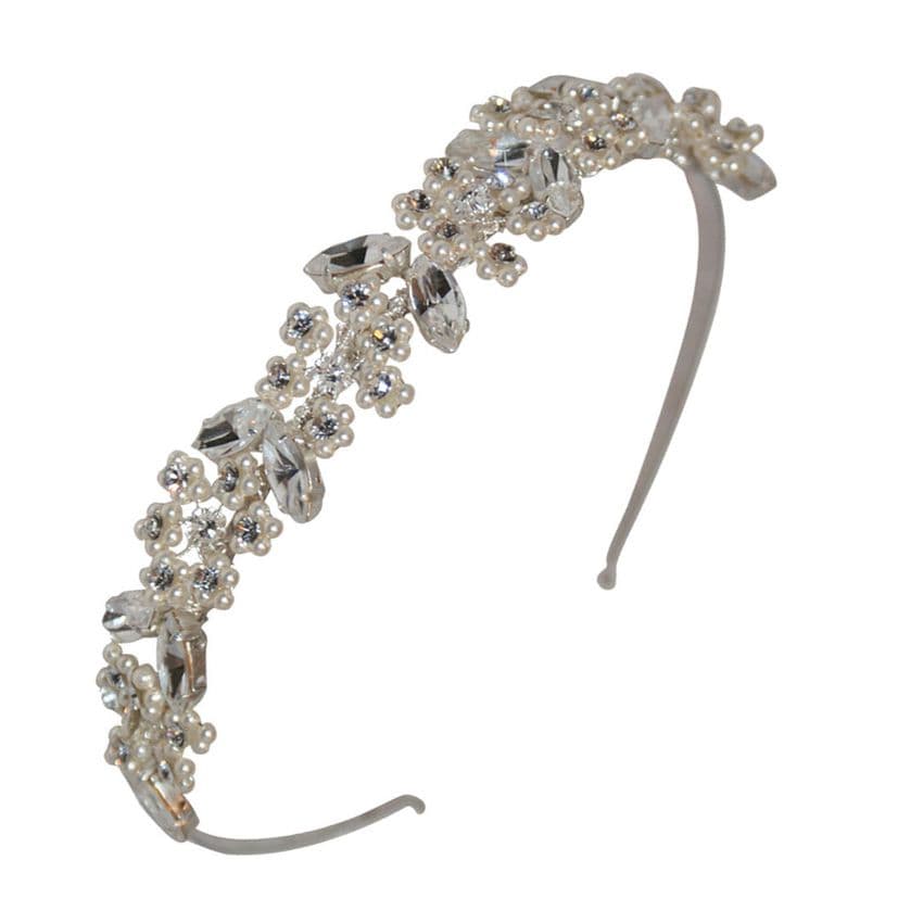 Anna vintage inspired pearl and diamante bridal headband