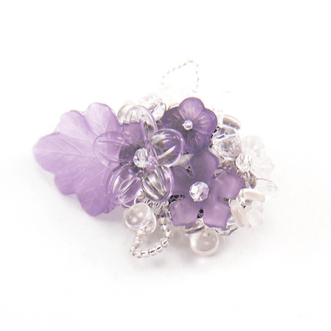 Belinda handmade bespoke vintage inspired purple brooch