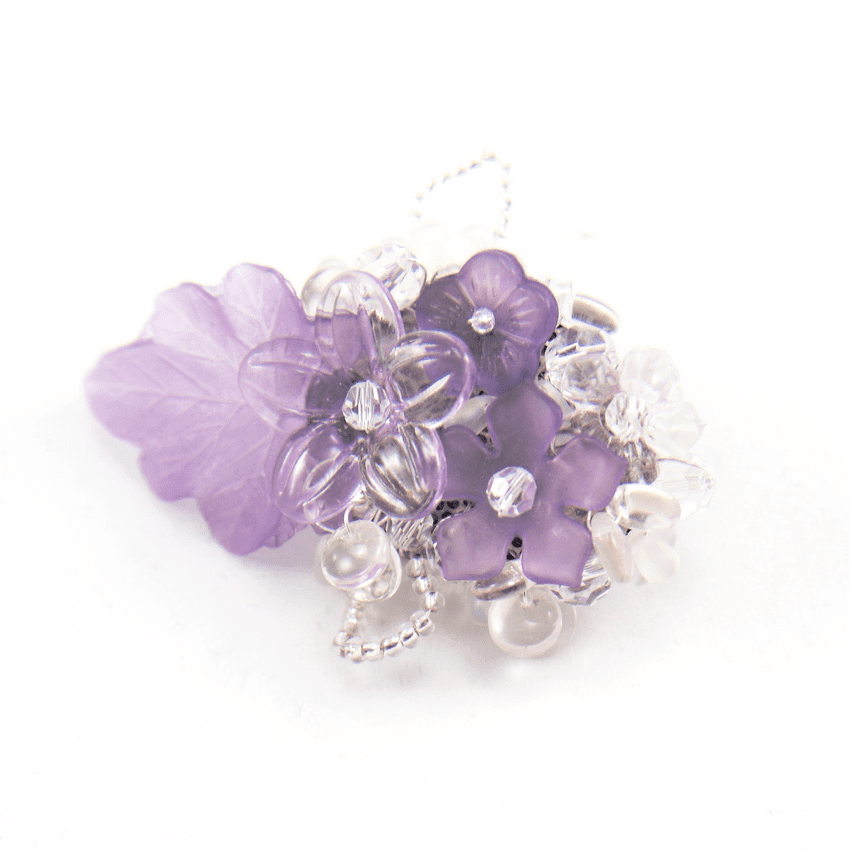 Belinda handmade bespoke vintage inspired purple brooch