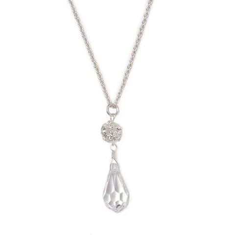 Crystal and diamante ball drop bridal pendant
