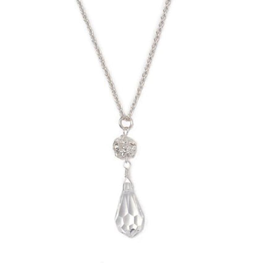 Crystal and diamante ball drop bridal pendant