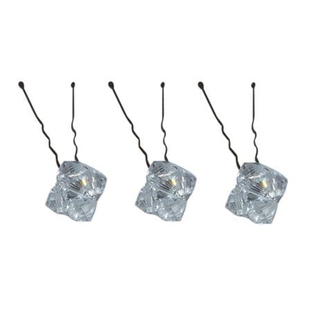 Crystal cluster bridal hair pins