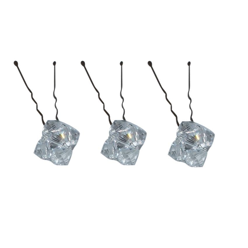 Crystal cluster bridal hair pins