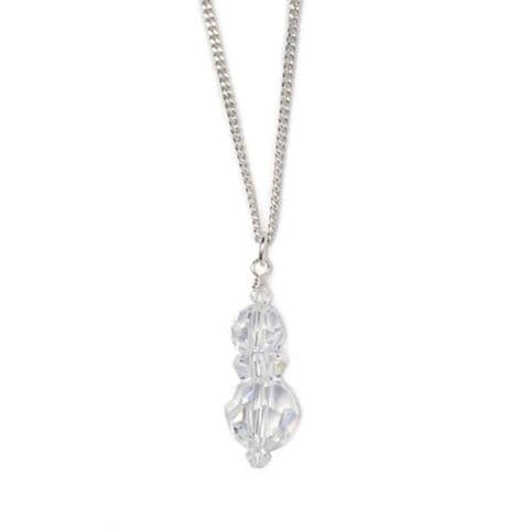 Crystal snowman bridal pendant
