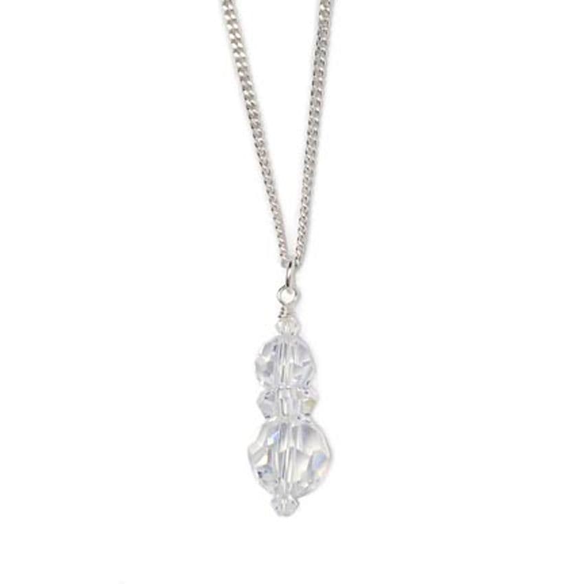 Crystal snowman bridal pendant