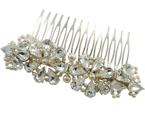 Geri pearl and diamante bridal hair comb