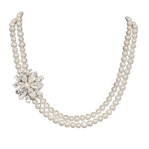 Julie double strand bridal necklace