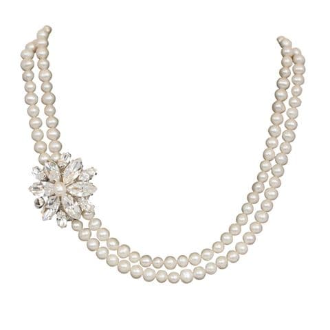 Julie double strand bridal necklace