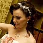 Ellie diamante and pearl vine pendant