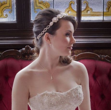 Molly Supreme pearl and diamante bridal hair vine