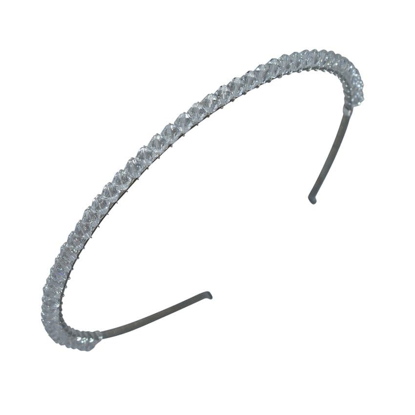 Single 6mm crystal bridal headband