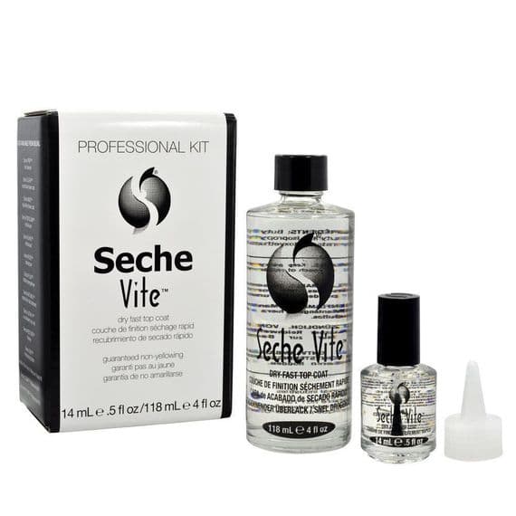 Seche Vite Fast Dry Top Coat High Shine Professional Kit 14ml & 118ml Refill
