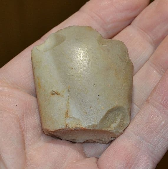 A blade end fragment from a Neolithic polished stone axe head , France. SOLD