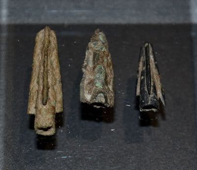 A cheap group of 3 x Ancient Greek / Graeco-Scythian bronze arrowheads SOLD