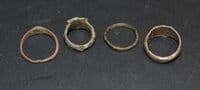 A cheap group of 4 x Ancient finger rings, Roman to Medieval Periods SOLD