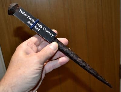 A colossal 16th C. Tudor Period hand forged Iron 