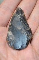 A compact, finely worked and excellent Neolithic flint spear head, Yorkshire Wolds. SOLD