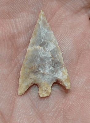 A fine quality and beautifully worked Late Neolithic - Early Bronze Age barbed and tanged arrowhead from Co. Antrim , Northern Ireland. SOLD