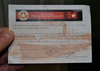 A fragment of decking  from S.S. Nomadic (1911), Tender boat for  RMS Titanic (K18) SOLD