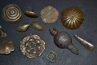 A good group of 14 x assorted Bronze mounts, Medieval to 18th Century, River Thames, London  SOLD