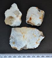 A good group of 3 x Large Neolithic flint scraper tools from Woodhenge, Salisbury Plain (N119) SOLD