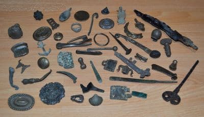 A good group of 50 x Metal Finds,  Roman to 18th Century, River Thames area, London. (1) SOLD