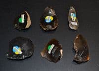 A good group of 6 x Neolithic flint scraper / knife tools, River Orwell & Stour, Ipswich. SOLD