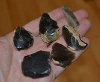 A good group of 6 x Neolithic flint scraper / knife tools, River Orwell & Stour, Ipswich. SOLD