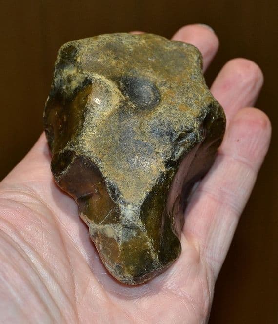 A good Lower Palaeolithic Unifacial flint hand axe, Harkstead, Suffolk. SOLD