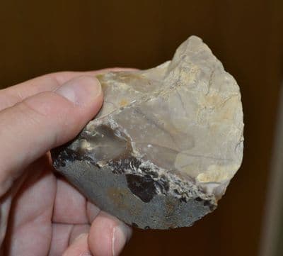 A  good Lower Paleolithic  Bifacial Flint chopper, Jaywick, Essex.