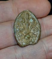 A good Medieval lead Vesica seal, Buckinghamshire.