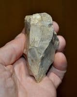 A good Mid-Palaeolithic heavy butted pointed flint hand axe, Overstrand, Norfolk. SOLD
