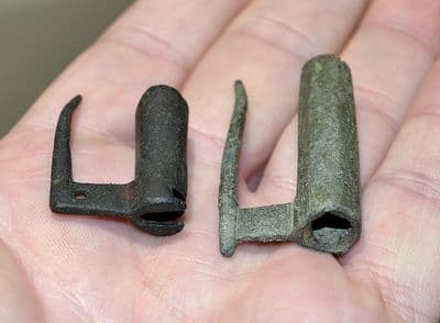 A good pair of Medieval bronze Barrel padlocks, North Yorkshire SOLD