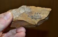 A good Paleolithic Mousterian (Neanderthal) flint hand axe , France.
