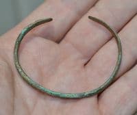 A good Roman bronze open-ended bangle / armlet, Germany SOLD