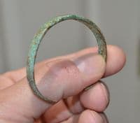 A good Roman bronze open-ended bangle / armlet, Germany SOLD