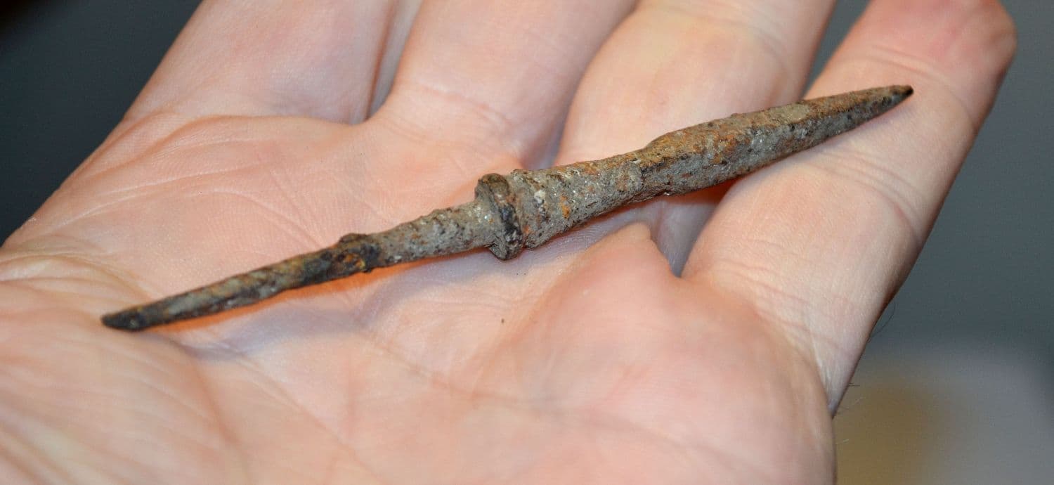 A good Roman Military tanged Iron armour piercing arrowhead from Germany