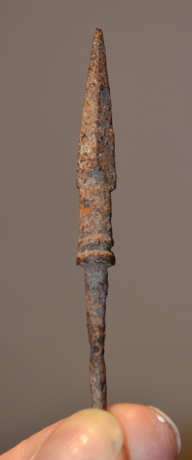 A good Roman Military tanged Iron armour piercing arrowhead from Germany