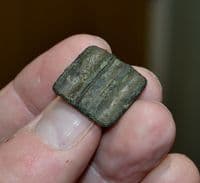 A good Romano-British Square bronze strap or harness mount, Norfolk. SOLD