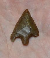 A good sized and excellent Early Bronze age Barbed & Tanged flint arrowhead from Wessex (AH13). SOLD